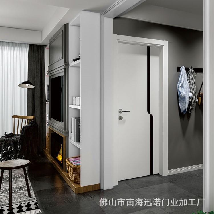 供应别墅双开大门免漆实木复合门平开门隔音室内推拉门