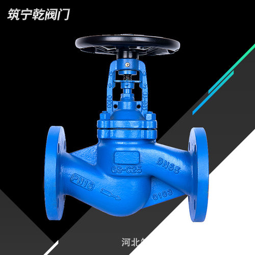 厂家直销 铸钢波纹管截止阀 WJ41H-16C 法兰阀门dn50 河北筑宁乾