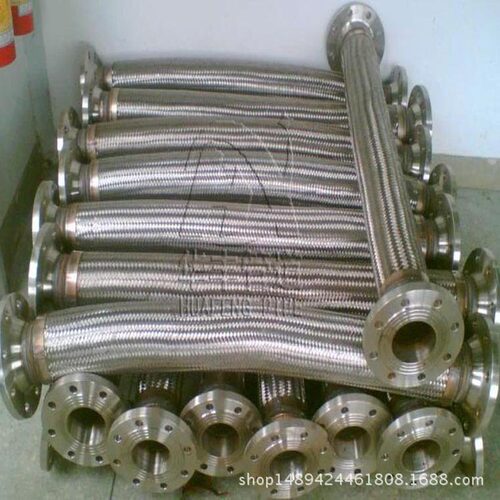 不锈钢法兰金属软管编织波纹管补偿器软连接管道减震DN100DN150