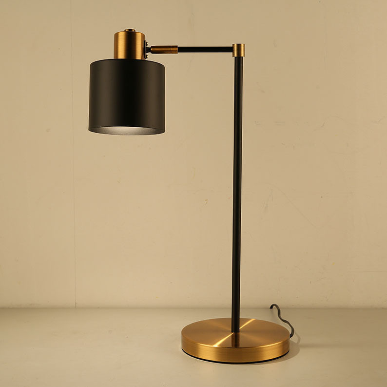 轻简可调节卧室床头台灯 酒店工程客房装饰灯具 金色LED书房台灯