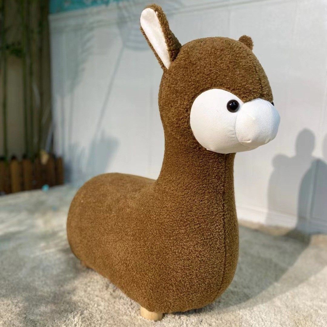 创意北欧羊羔绒卡通小羊驼动物凳儿童凳家用客厅幼儿园早教坐凳,家居饰品,落地摆件,淘宝优惠券,粉丝福利购,淘宝优惠卷