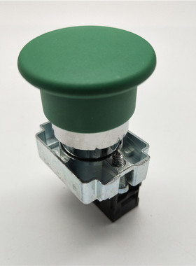 银点22MM孔径XB2-BC31蘑菇头自动复位按钮开关ZB2-BE101C常开绿色