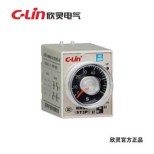 C-Lin欣灵 HHS5C 时间继电器JSZ3C ST3PC-B AC220V DC24V 带瞬动