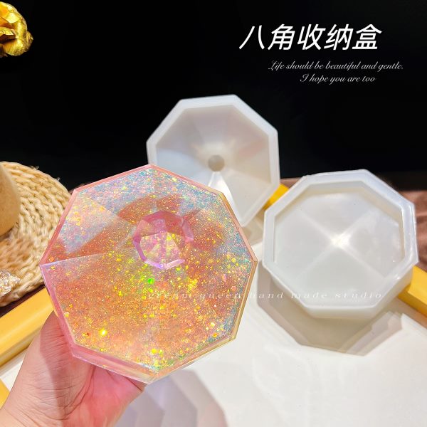 奶油八后皇硅胶模具水晶滴胶面首饰收纳盒叠叠高玲珑模具DIY手工