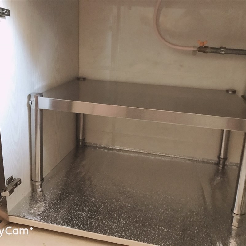 台面不锈钢置物架一层灶台收纳衣柜隔断分层微波炉橱柜隔层库存架