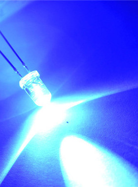 高亮LED直插发光二极管F5方片蓝灯 F5MM白发蓝光 短脚 量大价优