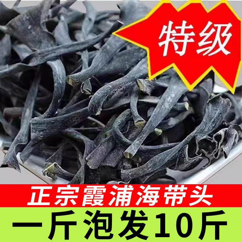 海带头干货500g新货海带厚片福建霞浦散装海带昆布干海带丝海带片