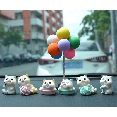 2024新款网红创意小众猫咪车载摆件汽车装饰品中控台女生神高级感