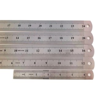 不锈钢直尺钢尺长度15/20/30/4050/60CM测量工具尺木工用绘图制图