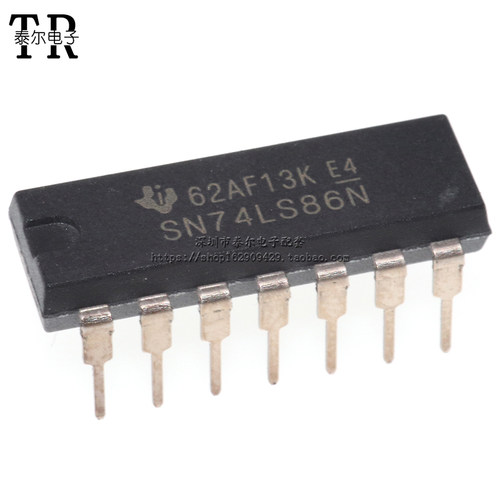 直插 SN74LS86AN 74LS86N  DIP-14 四异或门/栅极/逆变器IC