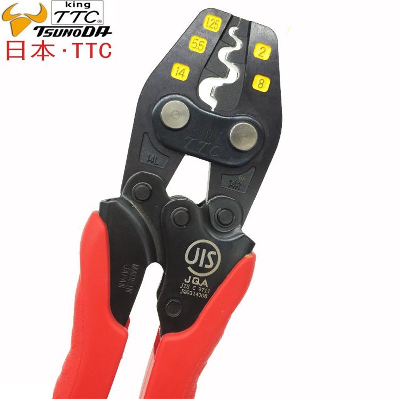 原装铬钒合金钢TTC压线钳 进口裸端子冷压棘轮压接钳TP-2 8P 14
