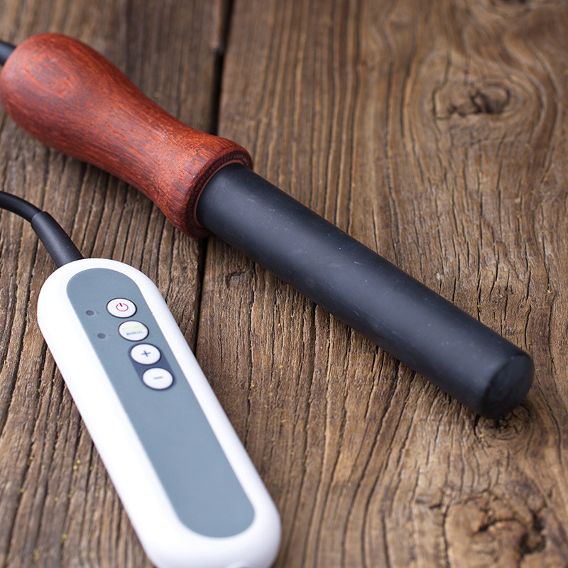 砭石电动按摩棒 震动 加热按摩器 颈椎骨骼 红外电热疏通经络