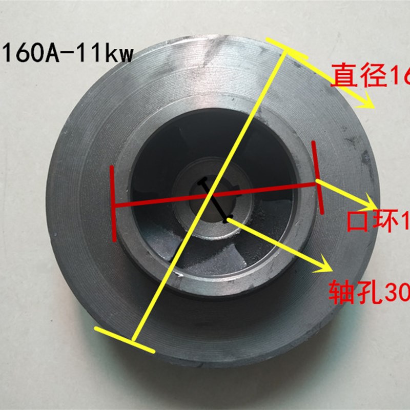 IRG/ISW/ISG100-160A/100-160管道离心泵铸铁叶轮11/15kw水泵配件