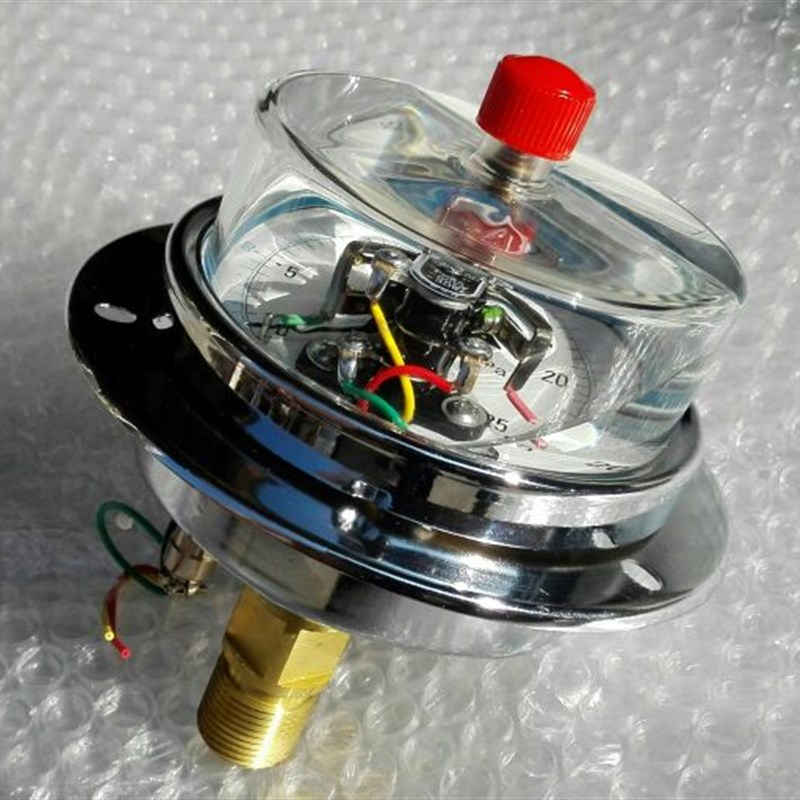 轴向带边耐震电按点压力表yxk-100iii 0~25mpa 250bar 直径100mm