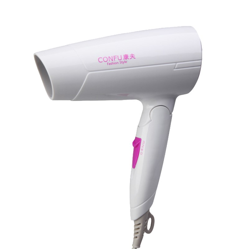 康夫电吹风机宿舍家用冷热风恒温学生用小功率吹风筒1200W折叠式