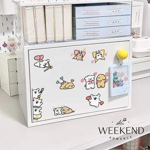 小狗行李箱电脑平板柜子贴纸防水不留胶遮丑贴画dDIY水晶贴