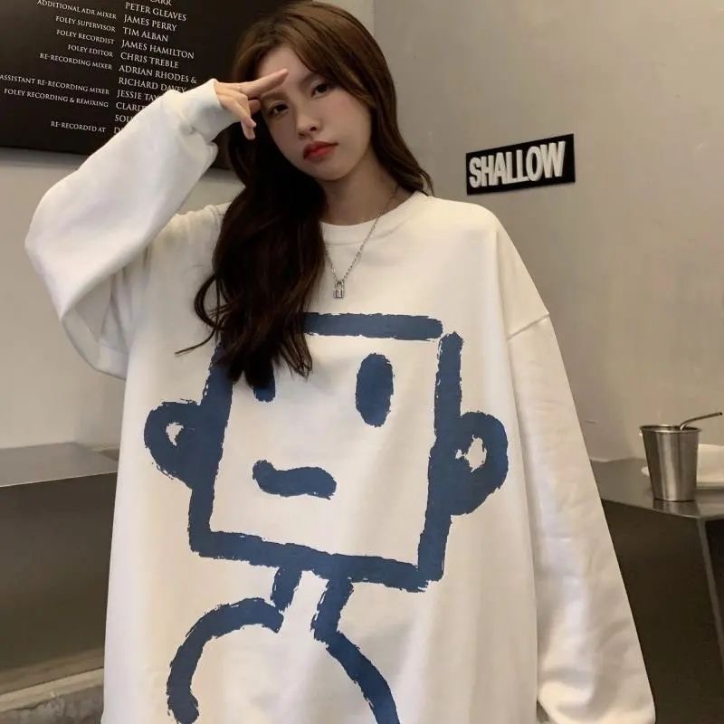 oversize大码女装懒人卫衣2-300斤秋季宽松韩版胖mm遮肉上衣bf潮