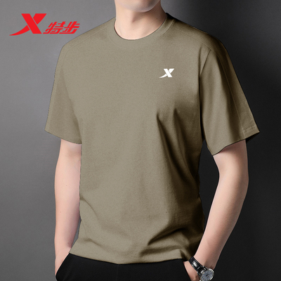 特步短袖男t恤运动上衣男