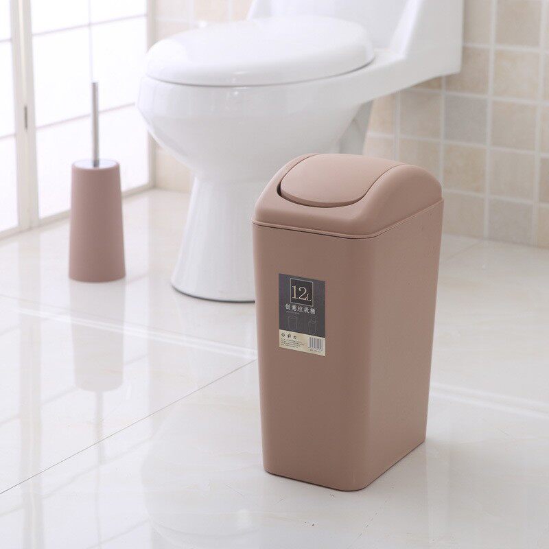 创意卫生间垃圾桶家用欧式厨房客厅大号带盖塑料垃圾筒垃圾桶