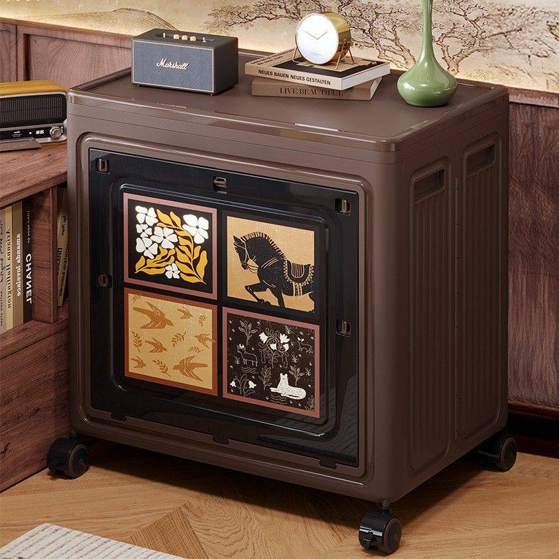 衣服中古风收纳箱大容量翻盖整理箱折叠储物箱衣服被子复古收纳柜,收纳整理,收纳箱,淘宝优惠券,粉丝福利购,淘宝优惠卷