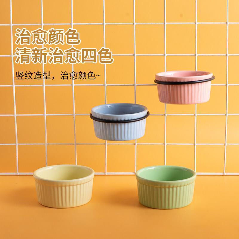 挂式陶瓷鹦鹉食盒小鸟防溅喂食饮水两用器鸟笼通用喂鸟食罐