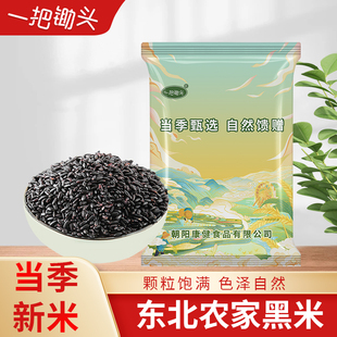 一把锄头东北黑米2025年新米杂粮正宗香米五谷粗粮糙米饭团粥5斤