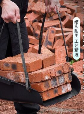 新款塑料粪箕轮胎皮簸箕大号耐用建筑工地挑泥沙农用加厚挑土工具
