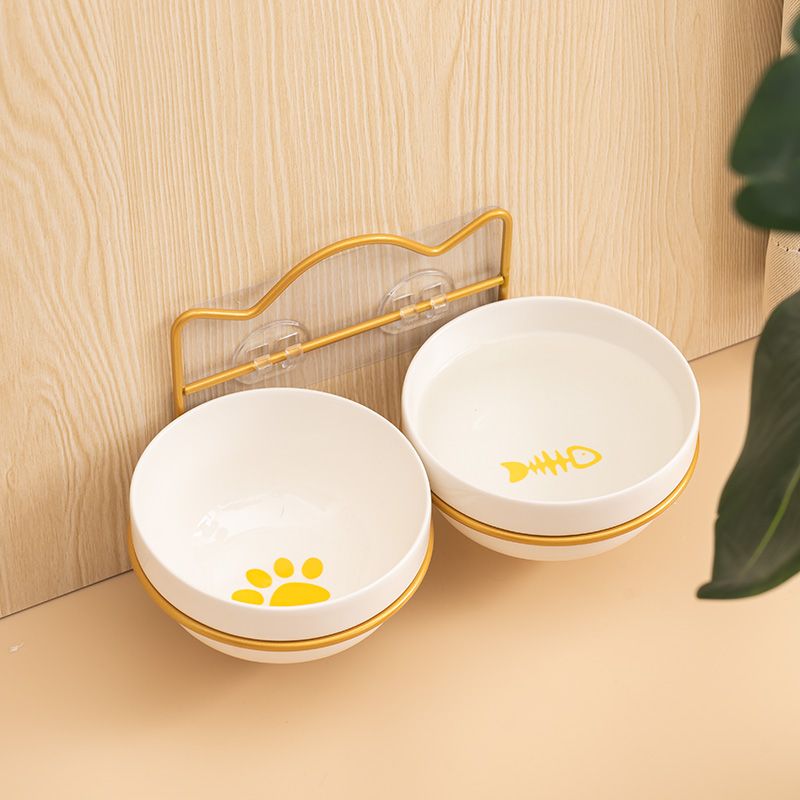宠物用品猫狗食盆贴墙式猫碗固定架防打翻狗狗饭碗猫咪水碗宠物碗