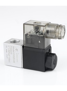 星辰气动微型电磁h阀2V02s5-08二位二通220V线圈12V电磁控制阀DC2