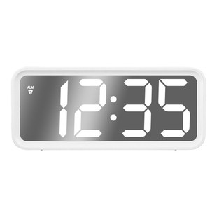 新奇大屏幕电子钟镜面LED闹钟大字体时钟I客厅时钟发光床头钟6508