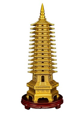 2025文昌塔十三层文昌搭摆件z文殊塔旗舰店纯铜9层书桌文峰塔全铜