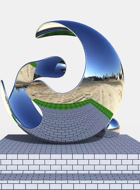 大型广场园林景观不锈钢镜面球雕塑定制金K属彩钢简约装饰落地摆