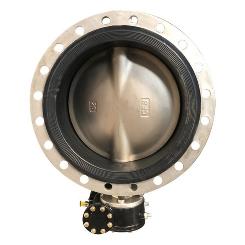 不锈钢法兰蝶阀 软密封双法兰蜗轮蝶阀 30J4材质河北D341X-16P