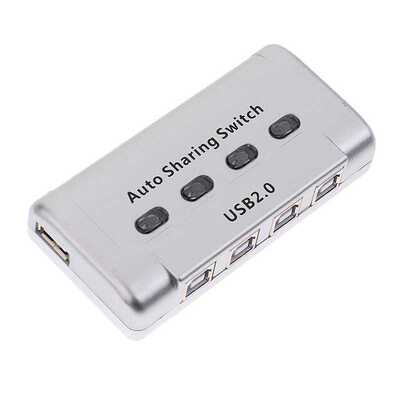 新品FJGEAR 4 iPort USB Sharing Switch Adapter Box USB 2.0 Au