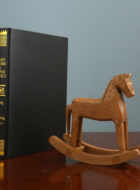 木摇马小摆件家居装饰品木质工艺品创H意客厅酒柜玄关办公室摆设