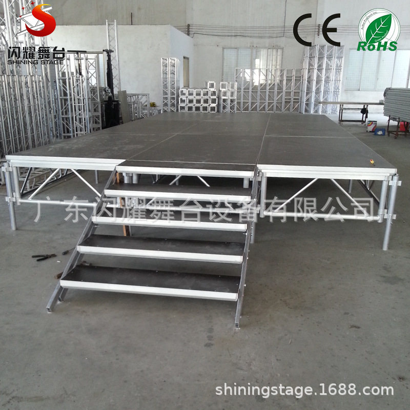 厂家直销铝合金活动拼装舞台 婚庆升降T台 户外活动舞台