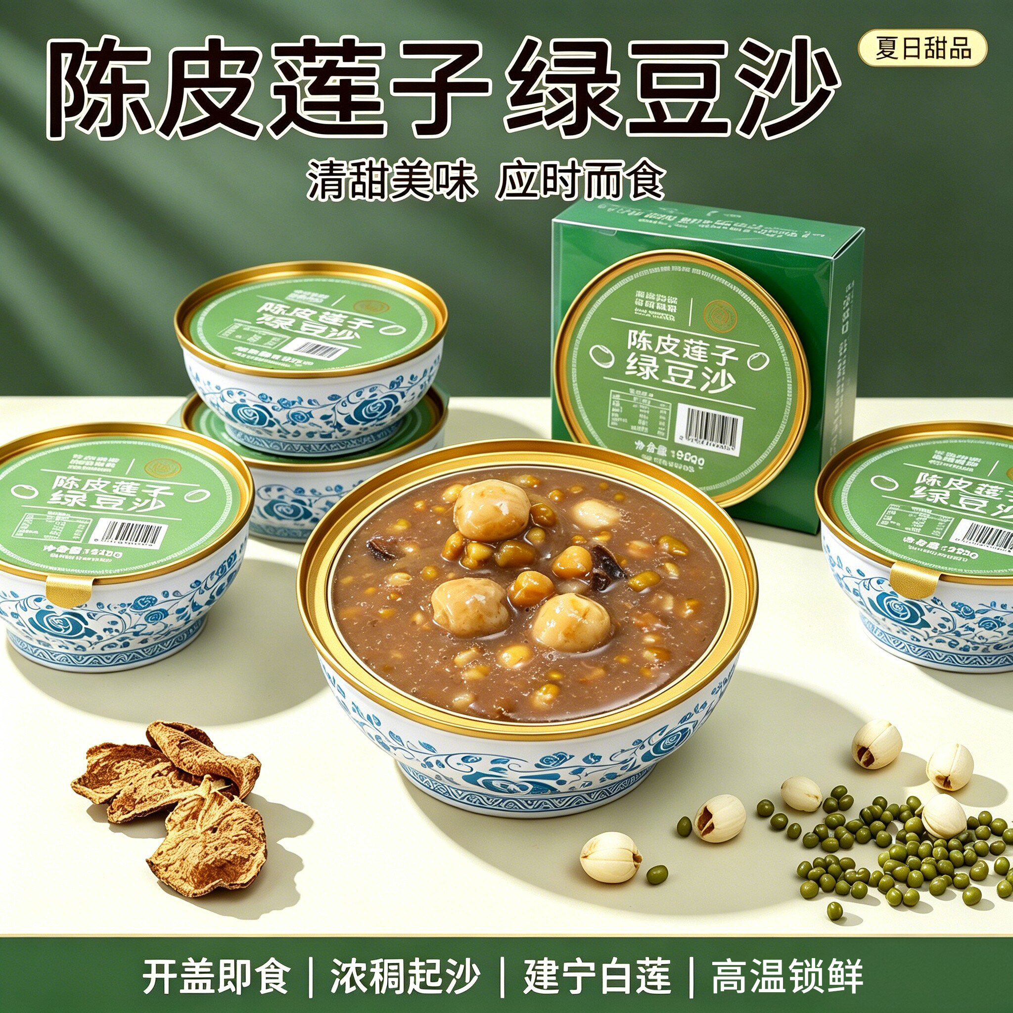 燕叨叨陈皮莲子绿豆粥即食代餐