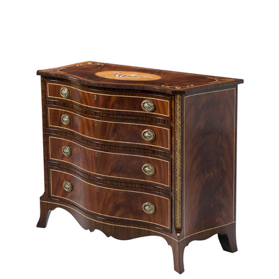 英式新古典贝壳镶嵌斗柜拉卡萨实木雕花装饰柜古堡大宅轻奢床头柜