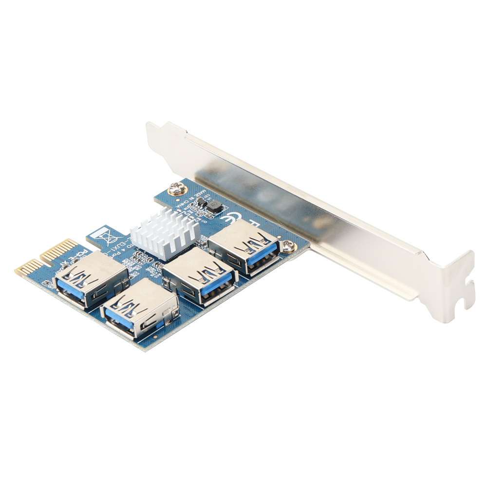 PCIE 1X 1转四扩展卡 PCI-E一拖四转接卡 PCIE to 4 port PCIE