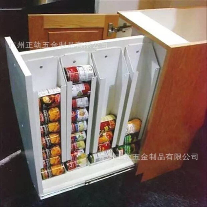 32寸 80cm加长机柜抽屉非阻尼三节轨房车工业重型滑轨51mm宽轨道