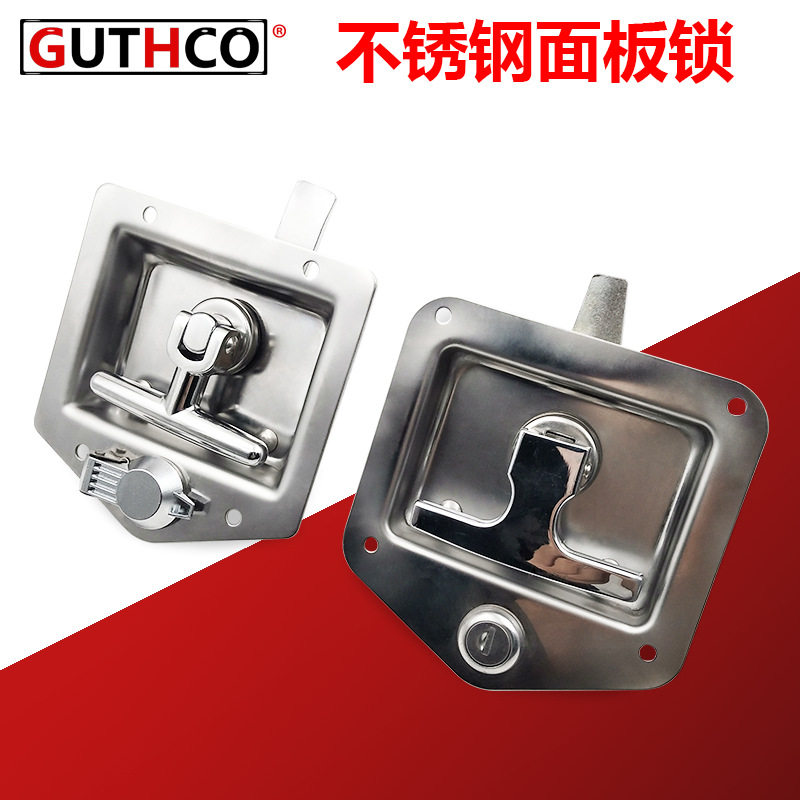 不锈钢机罩锁 T形手柄面板锁机箱门锁工业设备电柜门平面锁机械锁