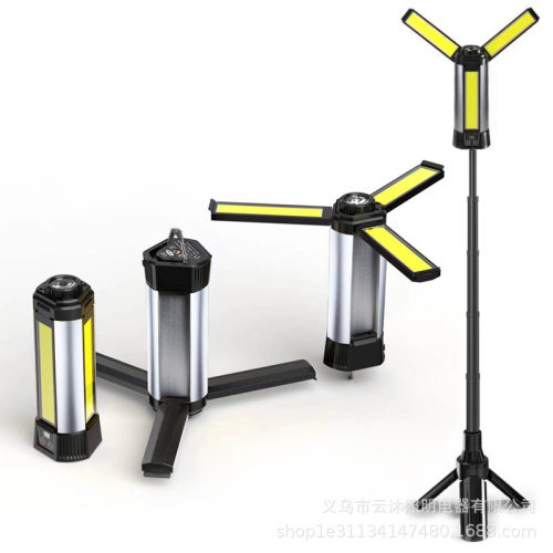 新款XHP50 LED强光COB内置电池带磁铁可输出多功能数字显示工作灯