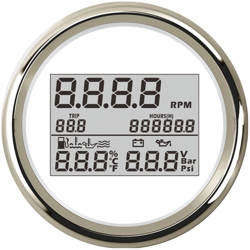 多功能表85mm 转速表油位水温水位电压油压油温表组合表