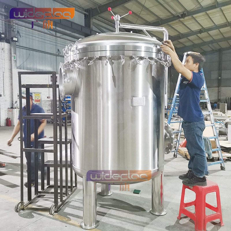 广旗厂家汽车洗涤用水袋式过滤器 有效拦截颗粒杂质720吨每小时
