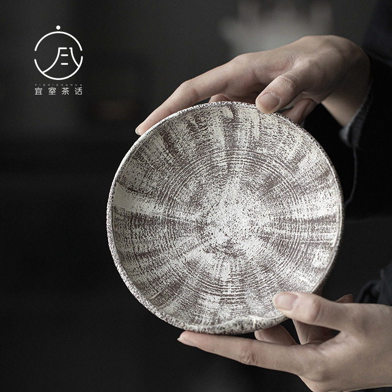 宜室茶话陈仁慧老师手作柴烧壶承刷银陶瓷高足干泡盘文人茶器