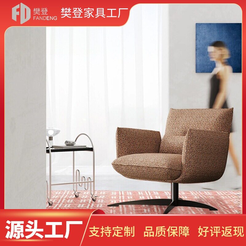 客厅懒人沙发现代简约沙发椅休闲椅设计师洽谈躺椅北欧转椅老虎椅