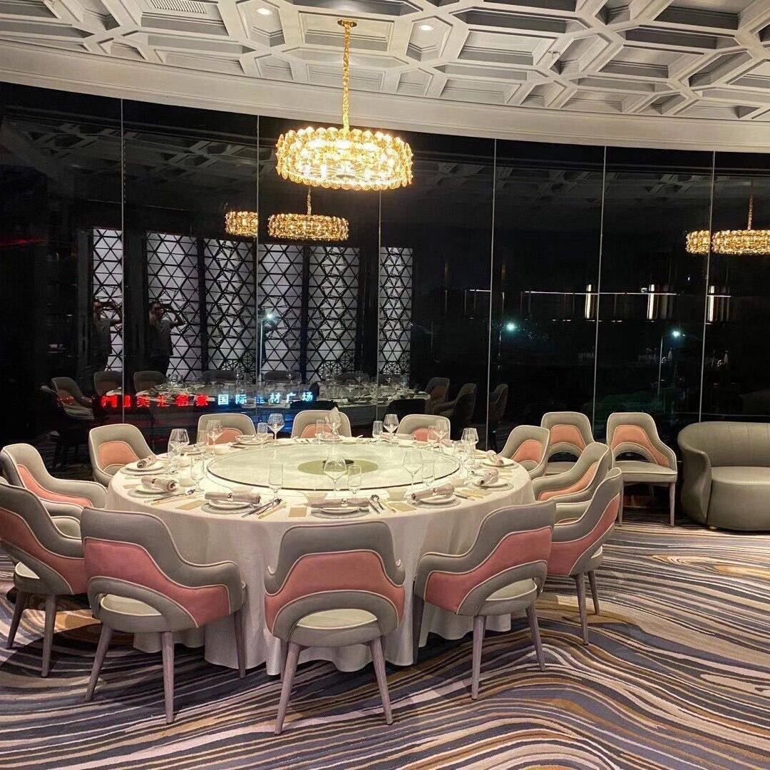 批发 酒店中式包房椅 铝合金宴会木纹椅 酒店金属木纹宴会餐椅