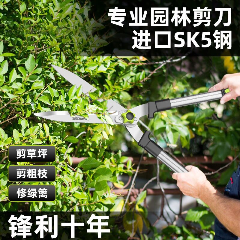 芝浦园艺剪刀园林树枝剪花草高枝修剪修枝剪绿篱强力剪粗枝大剪刀