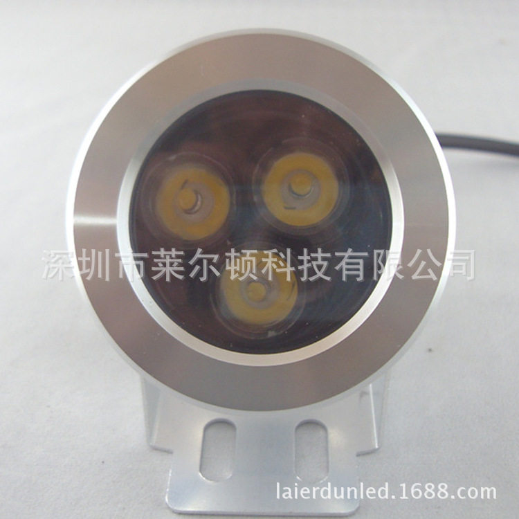 加厚LED水底灯 9W 红绿蓝光 喷泉灯泳池水池灯 景观射灯 IP68防水