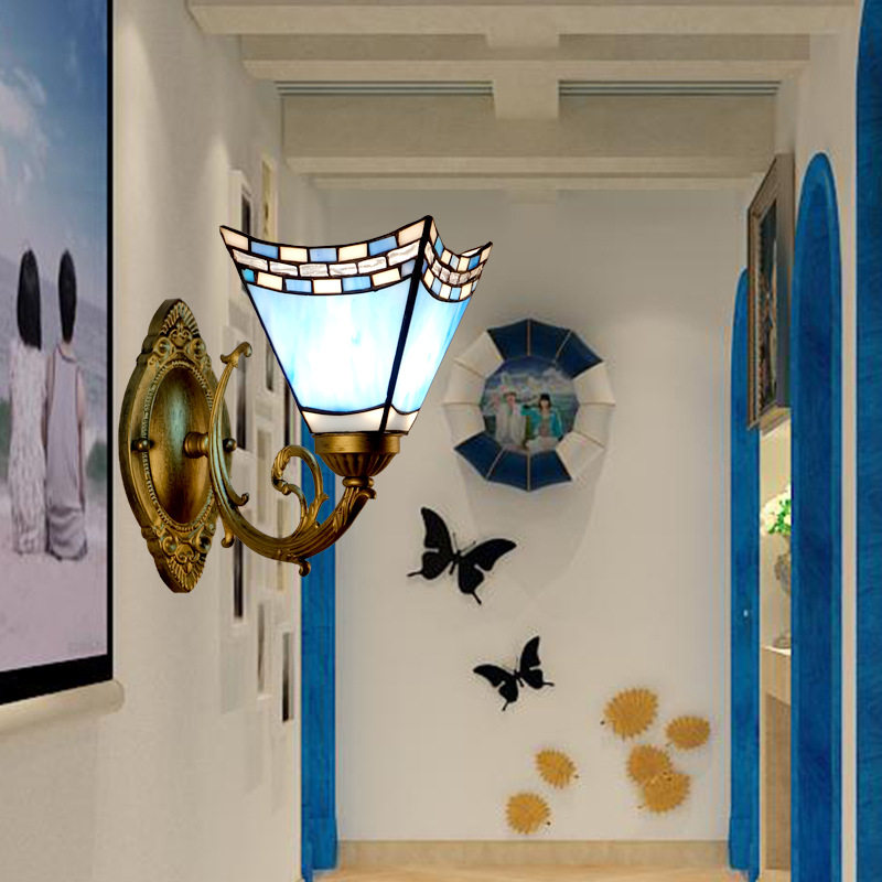 地中海风情过道阳台卧室床头灯酒吧咖啡厅儿童房壁灯装饰灯led灯